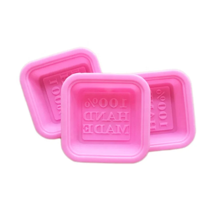 
Wholesale square silicone 100% handmade soap mold with custom logo 
