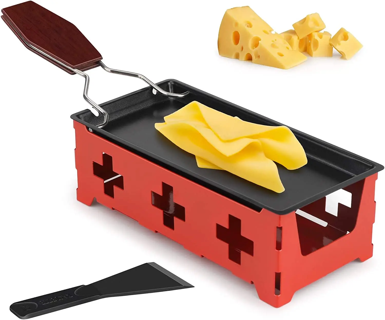 Outdoors Grilling Tools Cheese Raclette Melting Baking Tray With Non Stick