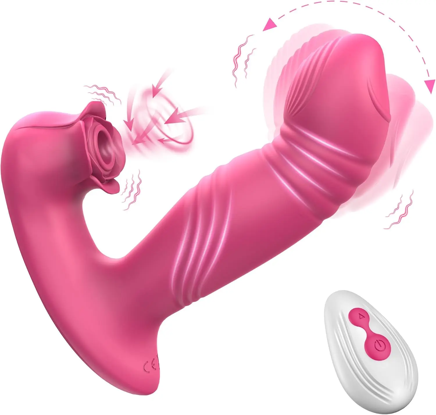 New products Rose Private suck expansion wear masturbation vibration massager rose sex toy