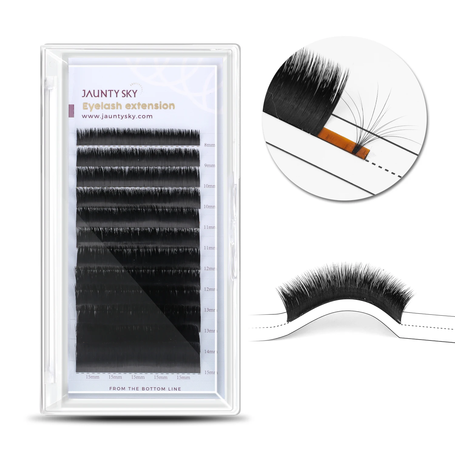 Jaunty Sky Factory Supplies Professional Private Label Pre-fanned 1 Second Blooming Private Label Eyelashes Extension Kits