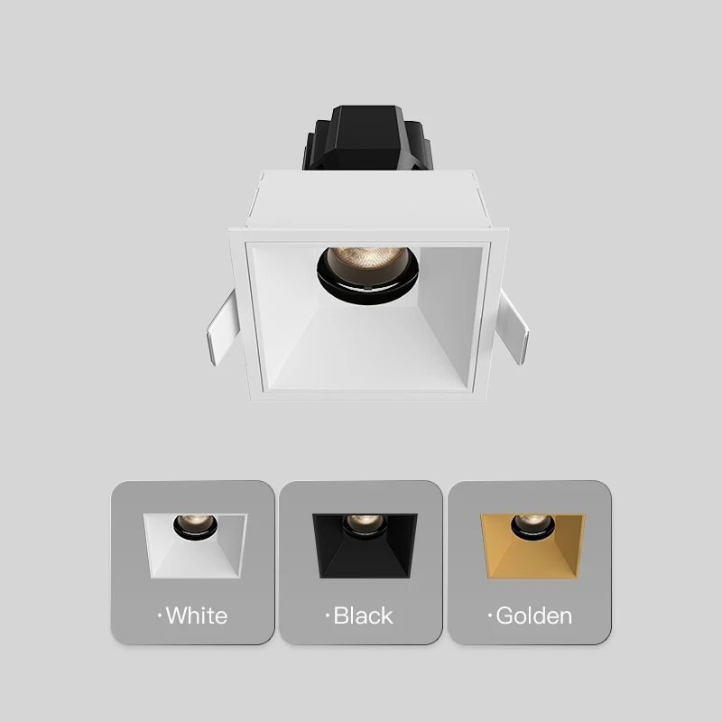 XRZLux 10W Trimless Recessed LED Downlight ETL cETLus Down Light LED Aluminum Anti-glare Square Indoor Ceiling Spotlight