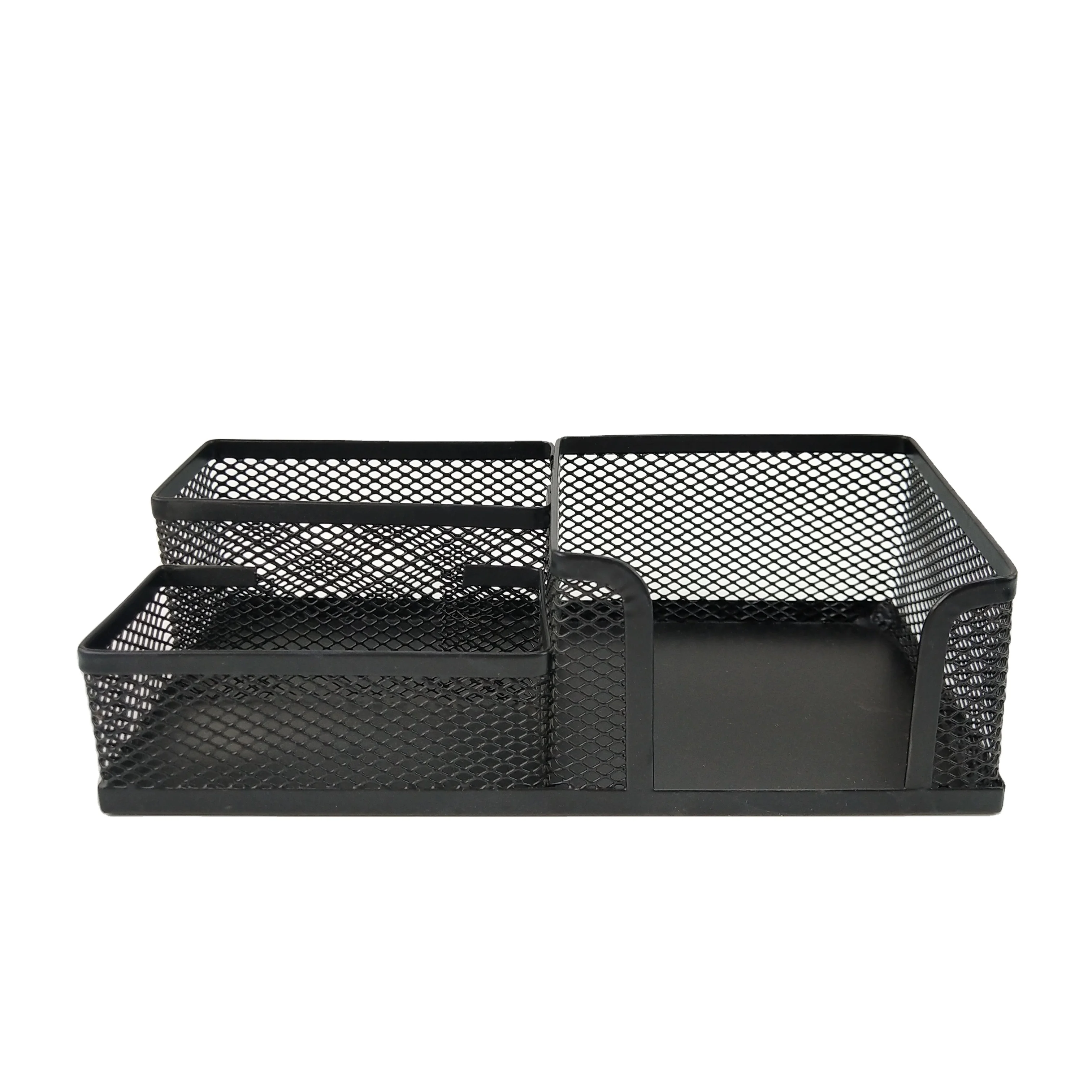 Desk Organizer Office Supplies Desk School Stationery Accessories Storage Holders Metal Mesh Memo Sticky Note Card Holders
