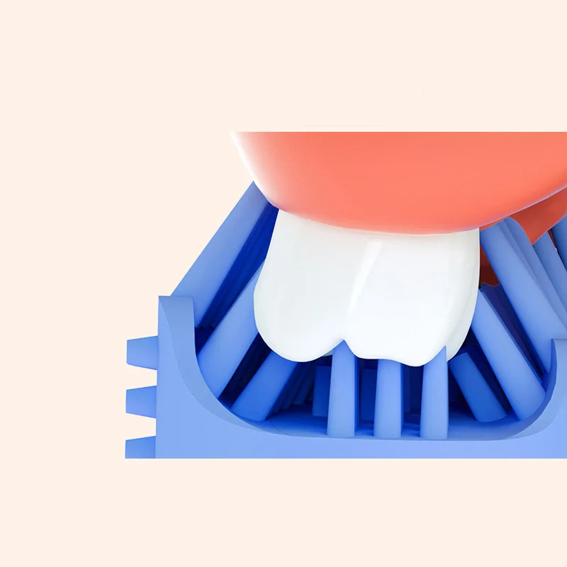 Cartoon cute design manual baby  kids u shape rotating toothbrush with toothbrush storage box