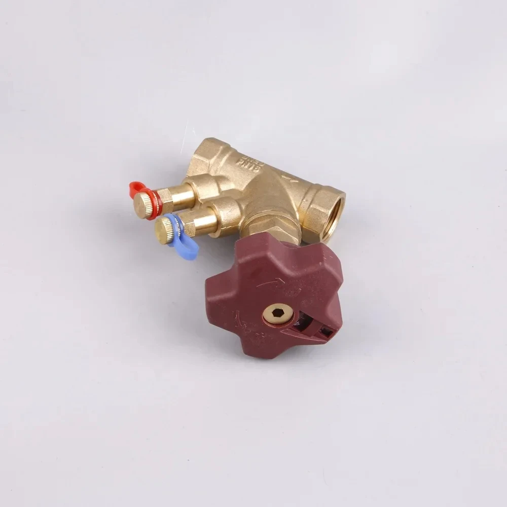 DN20 Circuit Static Balancing Valves Double Regulating Hydraulic Balance Pressure Flow Meter Valve