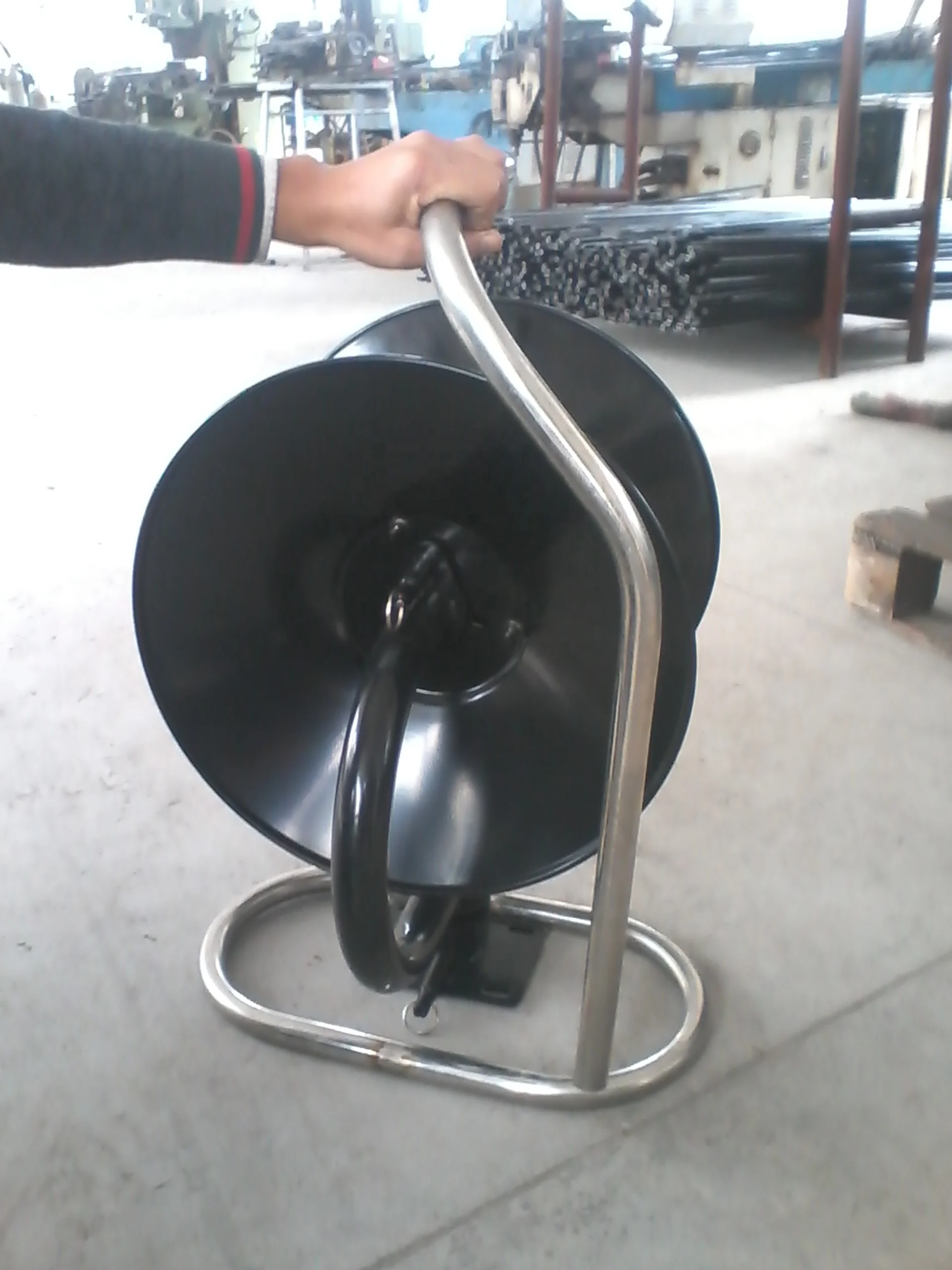 SS Hose Reel for High Pressure Water Hose with water mouse nozzle set