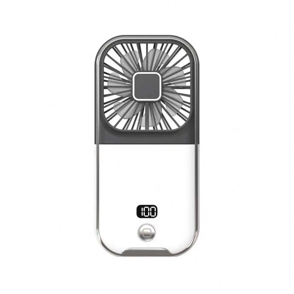Portable Mini Handheld Fan Mini Fan With Battery Digital Display Electric  Usb Mini Wearable Fan