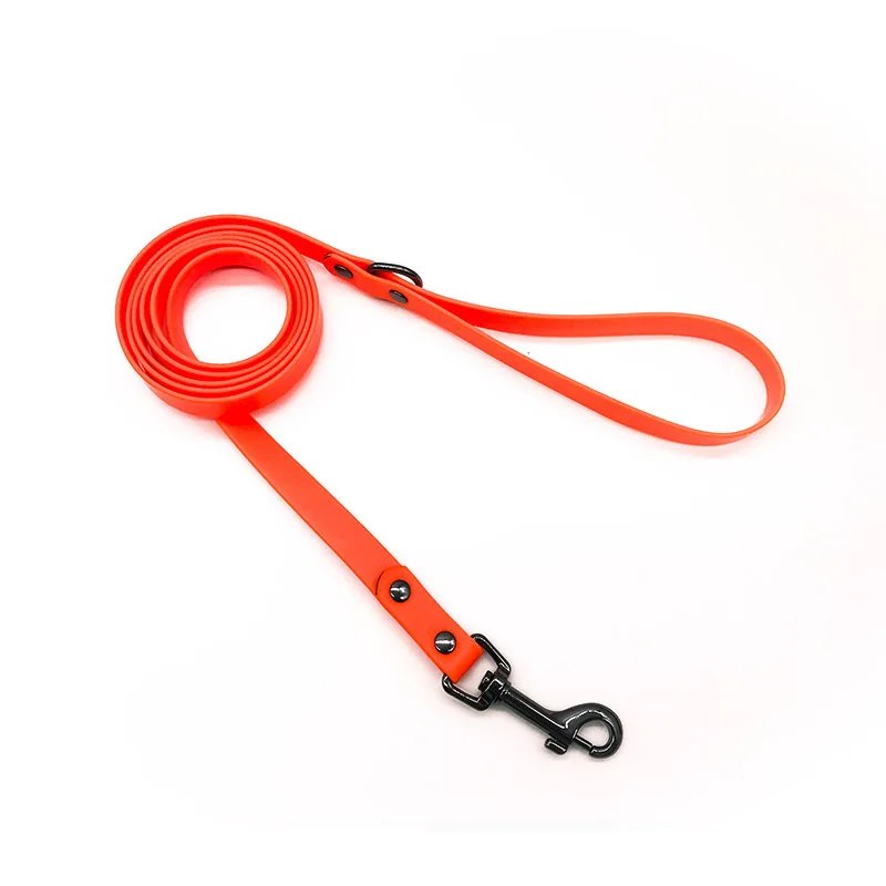 Highly Welcome Waterproof Durable Training Leather Anti-Odor Easy to Clean PVC Coated Webbing Heavy Duty Dog Leash For Camping