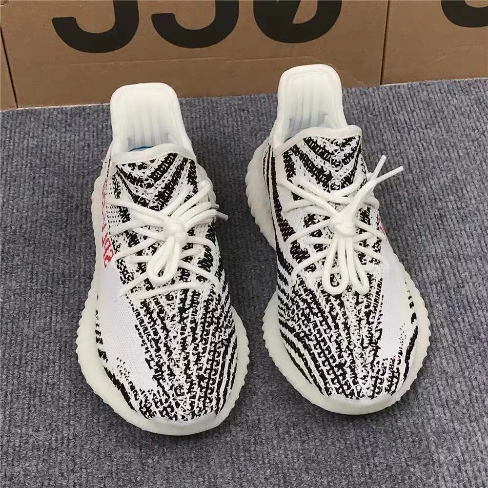 2022 Original High Quality Unisex Yeezy Shoes Custom Sneakers Men Zapatos Zebra Reflective Yeezy 350 v2