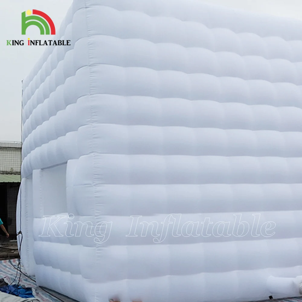 Large Cube Wedding Party Led Light Inflatable Tent White Square Marquee Bar Pub Event Inflatable Nightclub