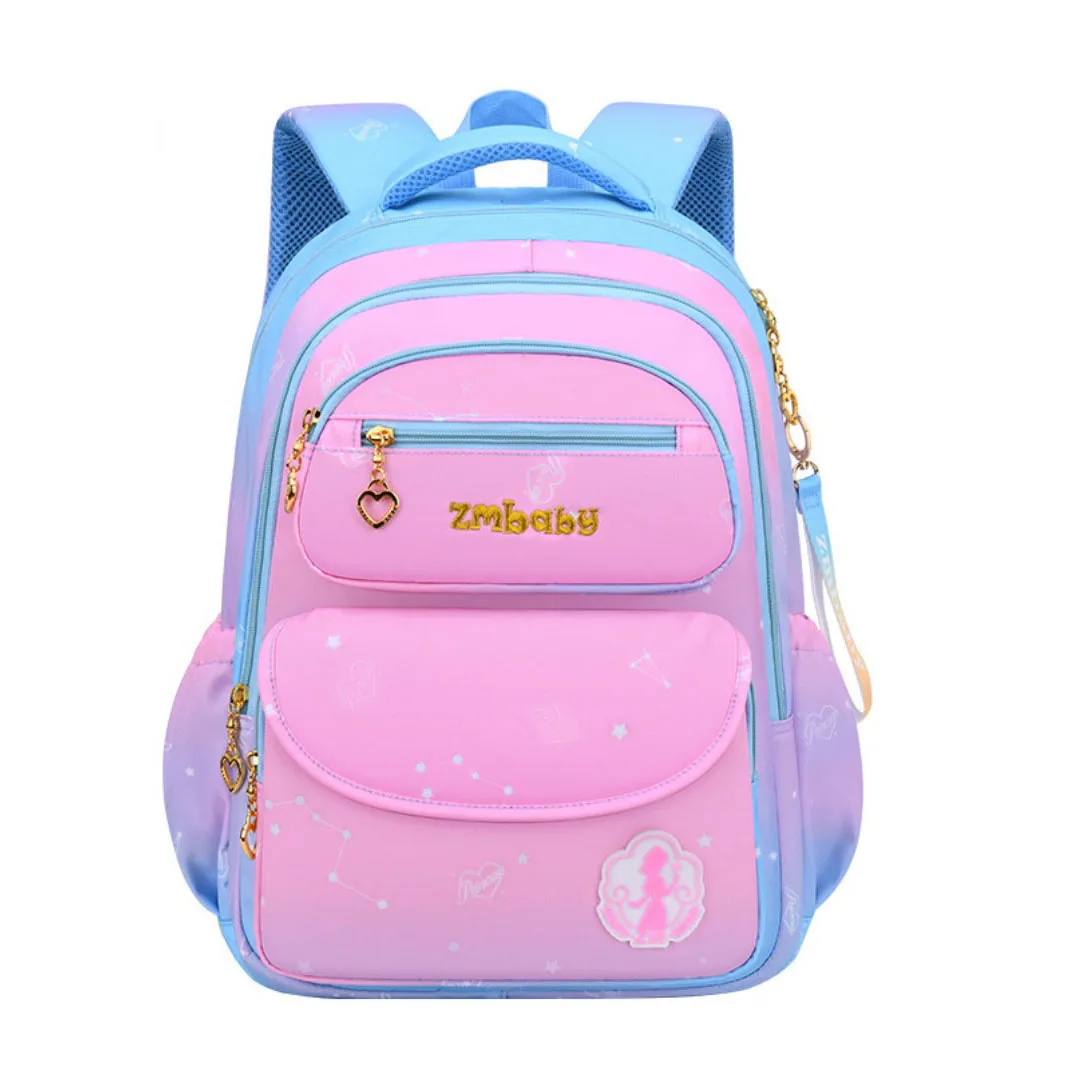 Wholesale Unisex Nylon & Polyester School Backpacks Teens Custom Logo Printing Boys Girls Bookbag Zipper Closure Cartoon Pattern