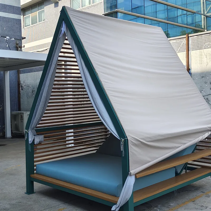 2x2 triangle camping pergola aluminum profile slanted roof pergola Pavilion+Sofa+Waterproof Sunshade outdoor pergolas and gazebo