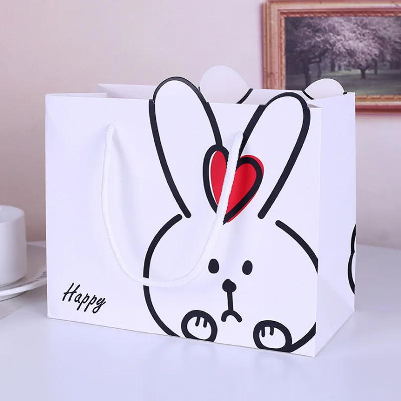 Factory wholesale pink shopping bag custom carton bag carton shopping bag in stock
