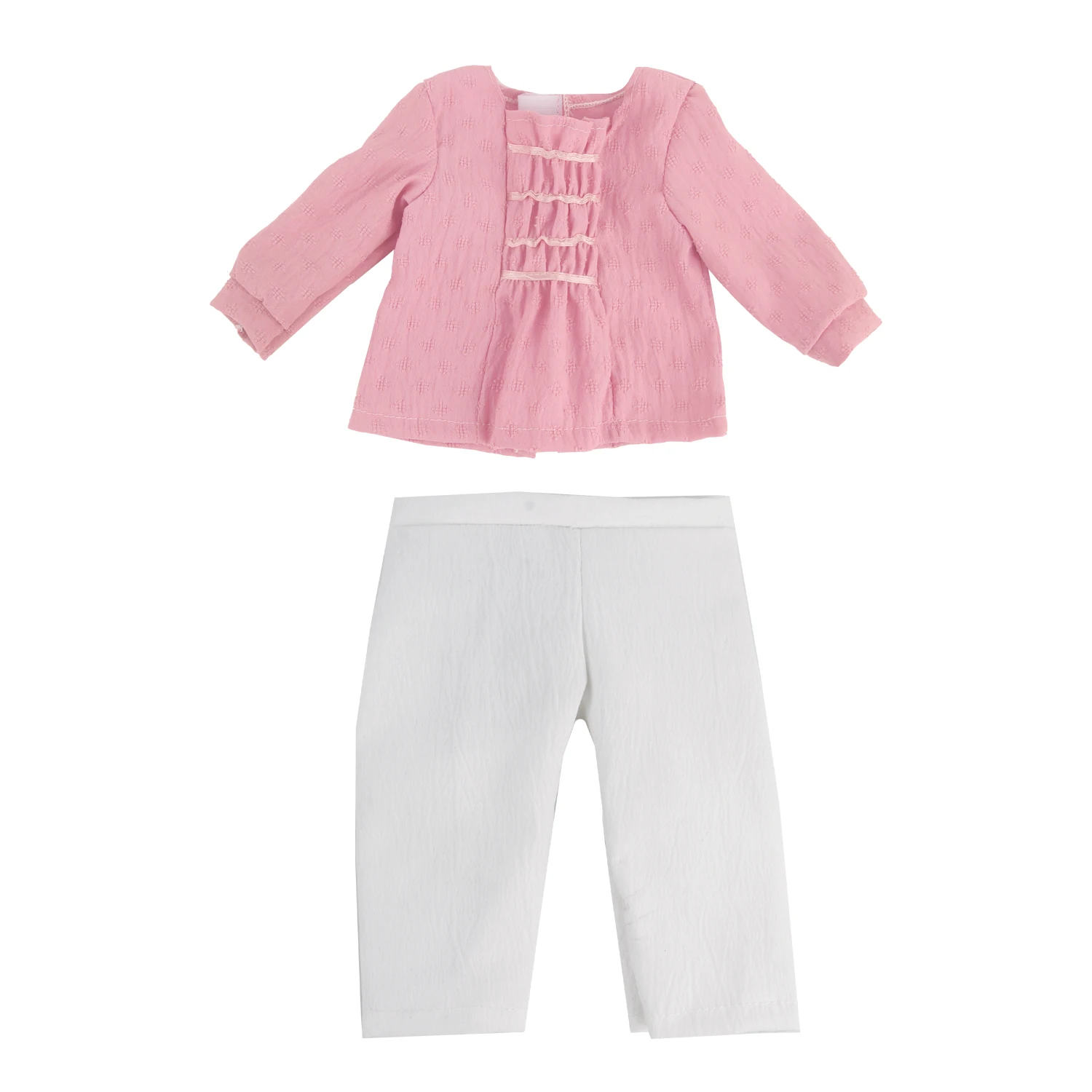 18 inch pink long sleeved top pants and headband Reborn baby doll clothes For Girl