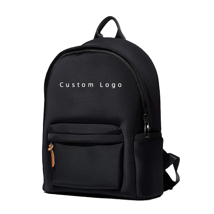 Custom OEM Logo Designer Business Travel Outdoor Soild Color Waterproof High Quality Neoprene Laptop Backpack School Bags