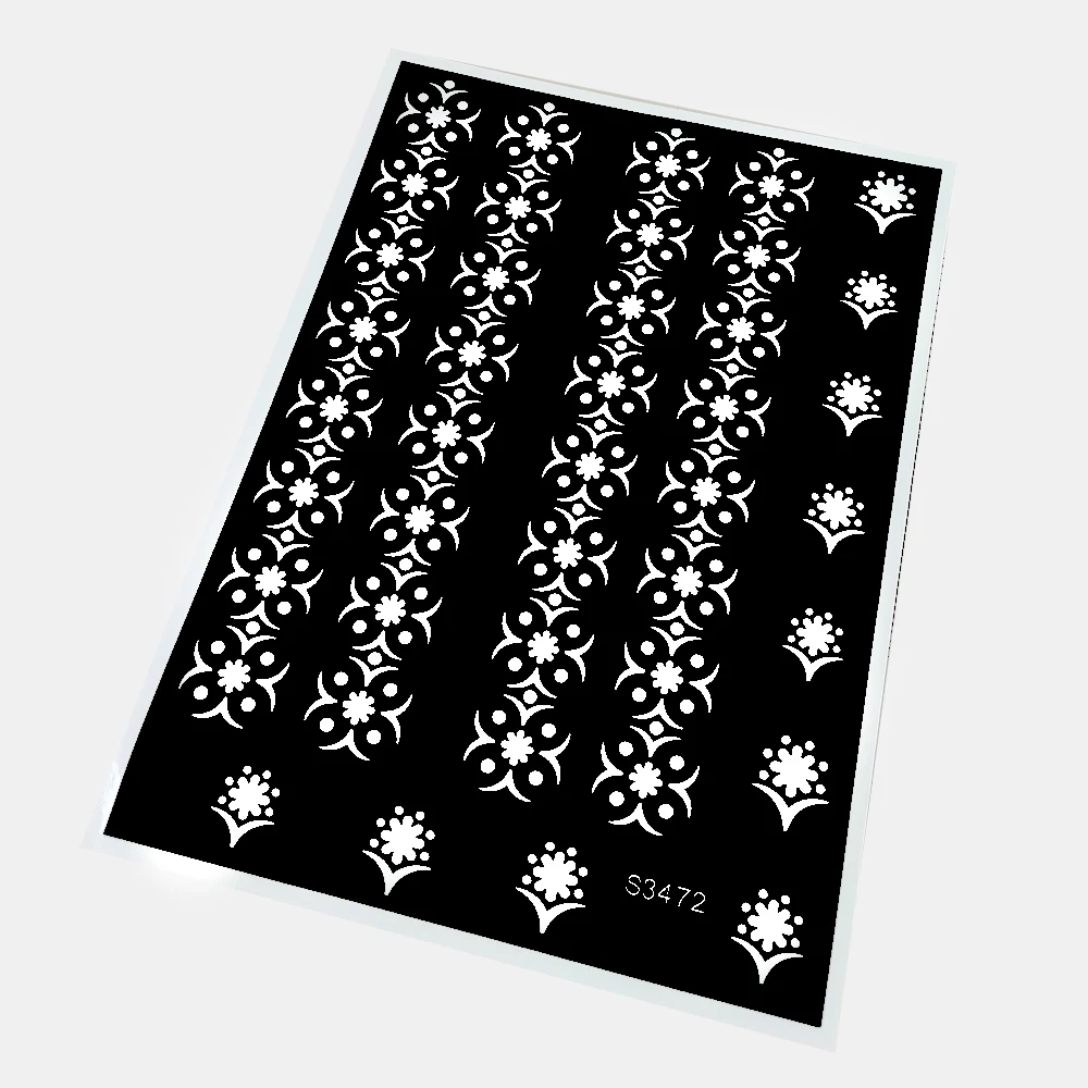 OEM Wholesale India Henna Hollow Stencil Foot Back Wrist Bride Tattoos Hollow Sticker Handdrawn Tattoos Stencils