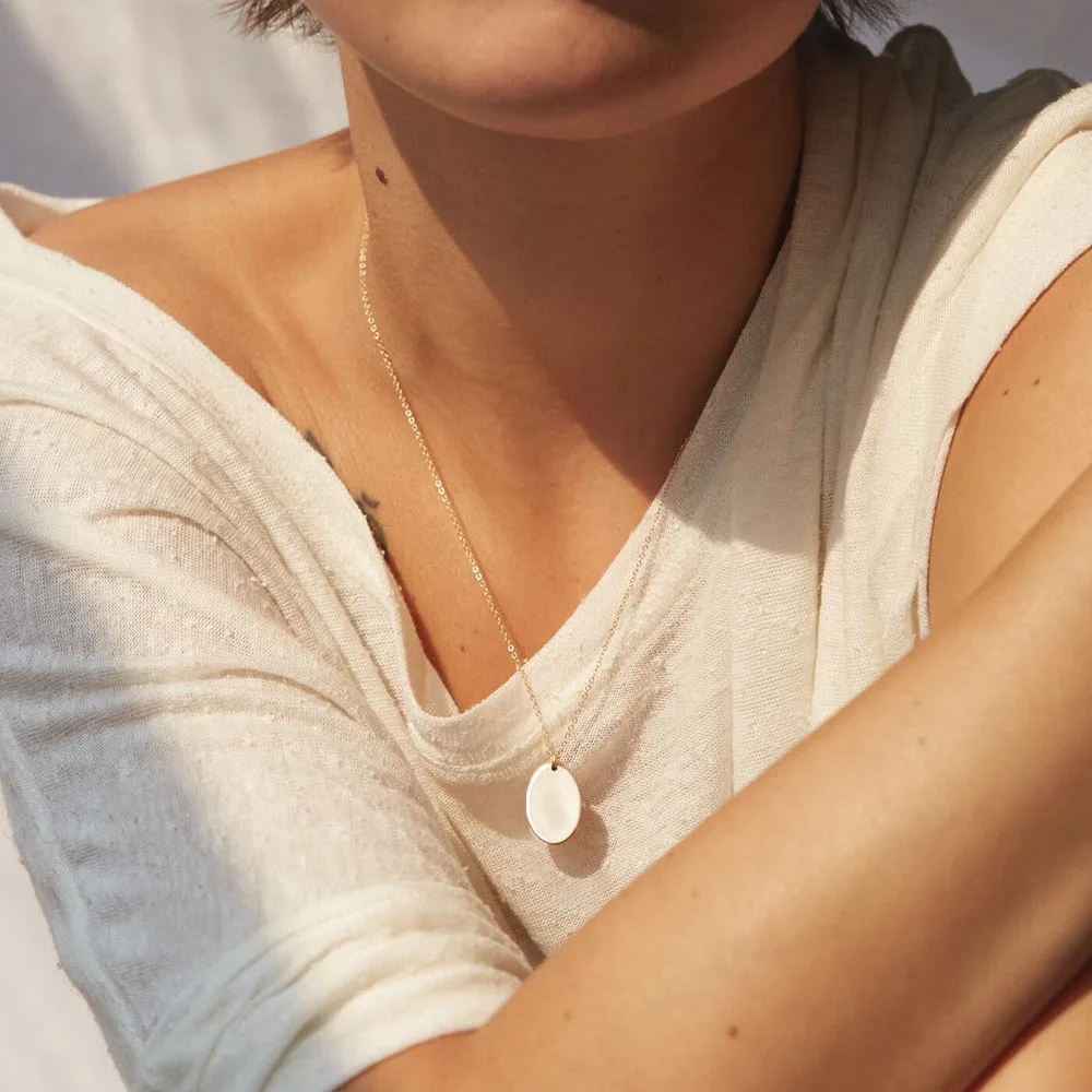 Trending hot products romantic lovers chain necklace  stainless steel coin fashion jewelry necklaces