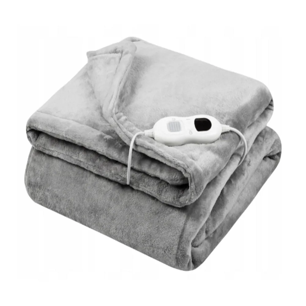 China twin queen king Flannel fur chunky warm designer quilted fleece Sherpa Electric Throw Heating Heated bed mattress blanket