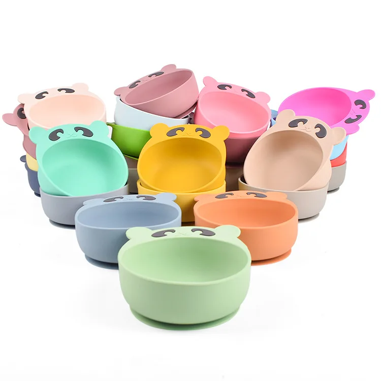 Hot Sale Baby Bowl Silicone Customized Easy Cleaning Silicone Baby Food Bowl With