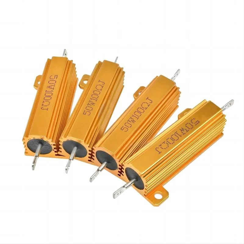 Rx24 50W 100W 250W  Gold Aluminum Housed Wire Wound Resistor High Power Case Resistor