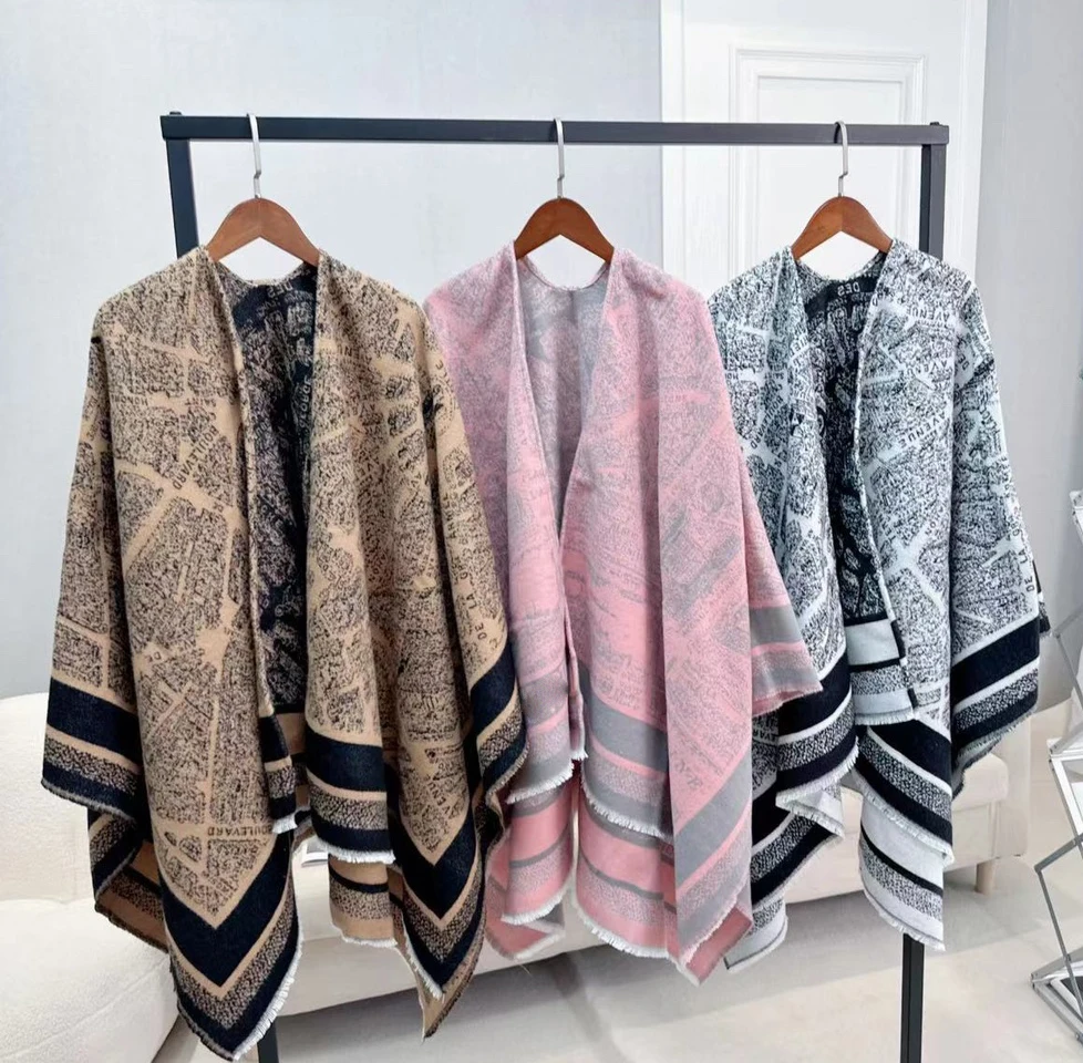 New arrival unisex designer woolen winter thickren shawl warm soft pashmina poncho