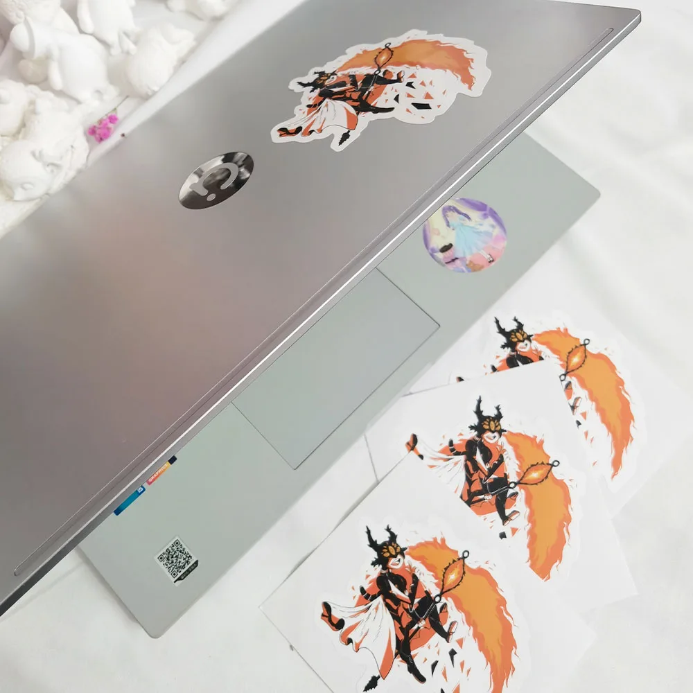 Custom White Vinyl PVC Self-Adhesive Waterproof Die Cut Stickers Logo Custom Stickers