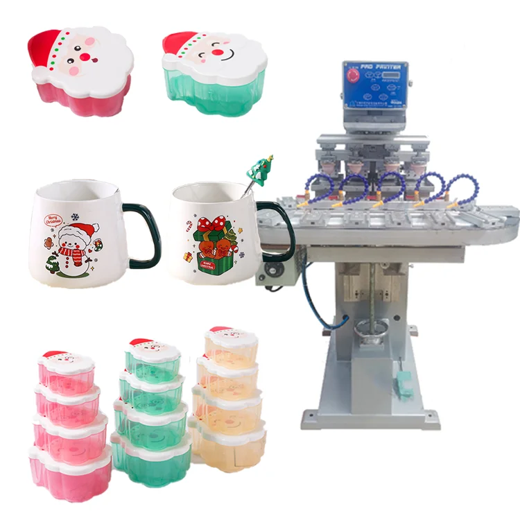 Automatic Four-Color Conveyor Belt Pad Printing Machine Silicone Wristband