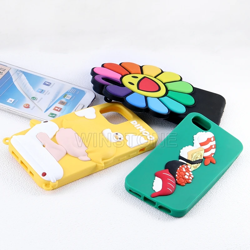 Custom cartoon mobile phone shell silicone mobile phone case anti-fall mobile phone cover