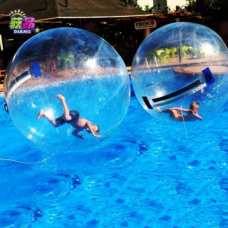 TPU or PVC transparent swimming pool water toys inflatable walking water ball walk on water balls for sale