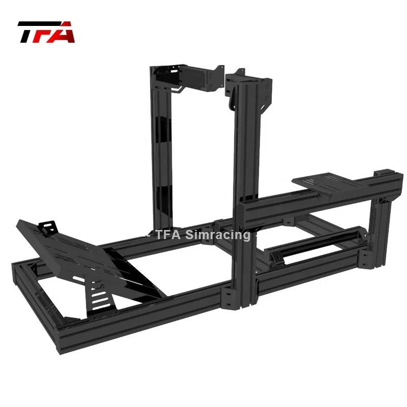Cheap price home sim racing rig DIY 4080 black anodizing aluminum extrusion profile simple car driving simulation sim racing