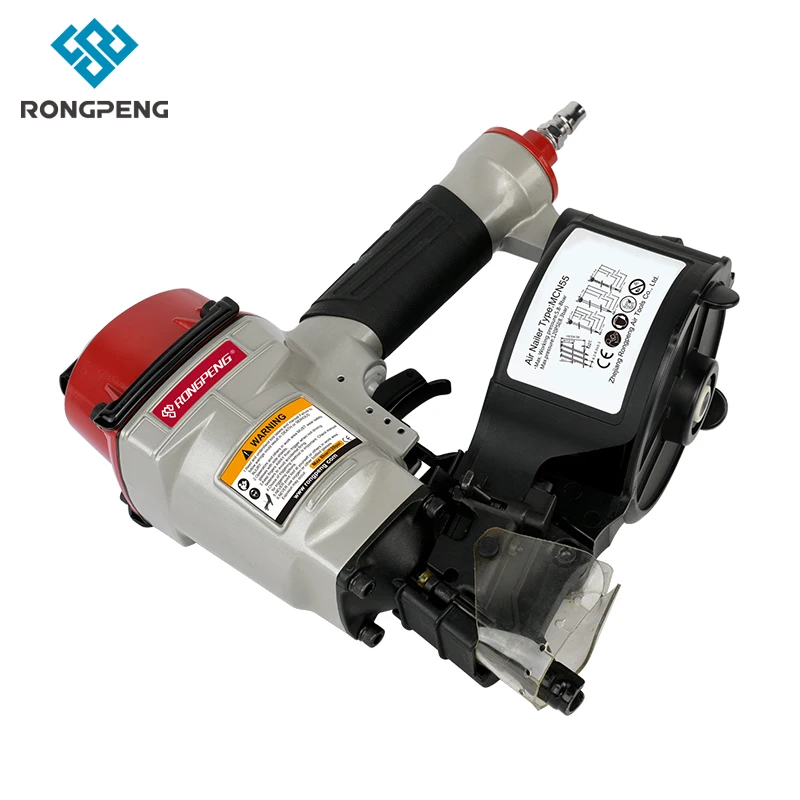 RONGPENG MCN55 Adjustment Coil Pallet Nailers Air Nail Gun Pneumatic Hand Tool  For Wood House and Pallet