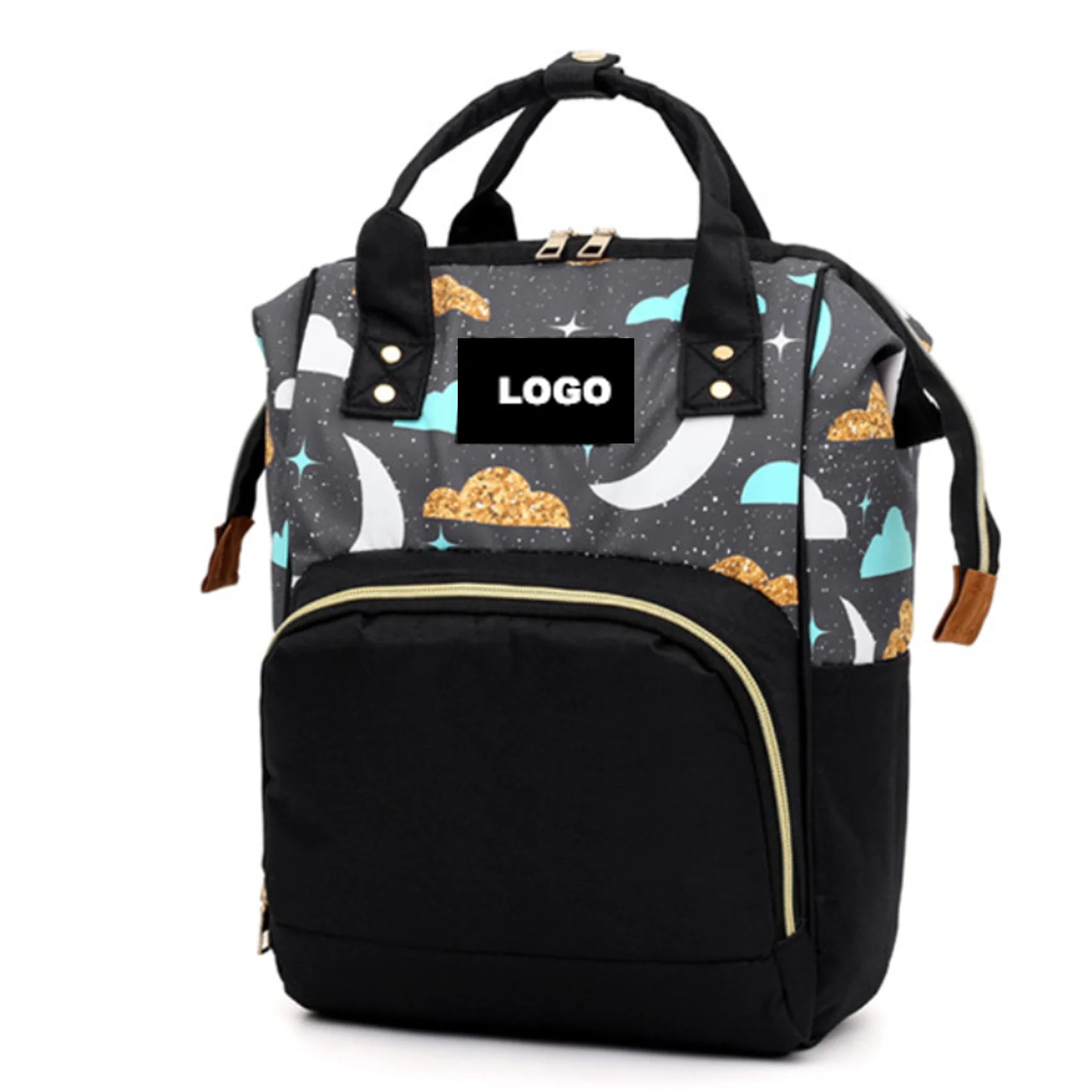 Custom Logo Waterproof Mummy Lequeen Backpack Private Label Baby Shoulder Backpack Durable Mother Nappy Travel Mummy Diaper Bag