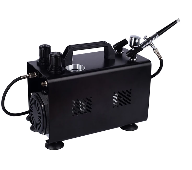AS18TAK 1/5 hp ручной мини-Аэрограф, пистолет, тату-Аэрограф, комплект Портативный Аэрограф, компрессор, аэрограф