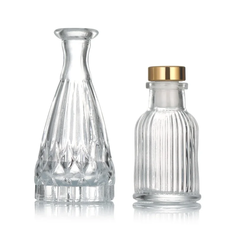 High Quality Empty New Trend Wholesale 50 ml 100 ml 150 ml 200 ml Big Elegant Reed Diffuser Bottle with Lids