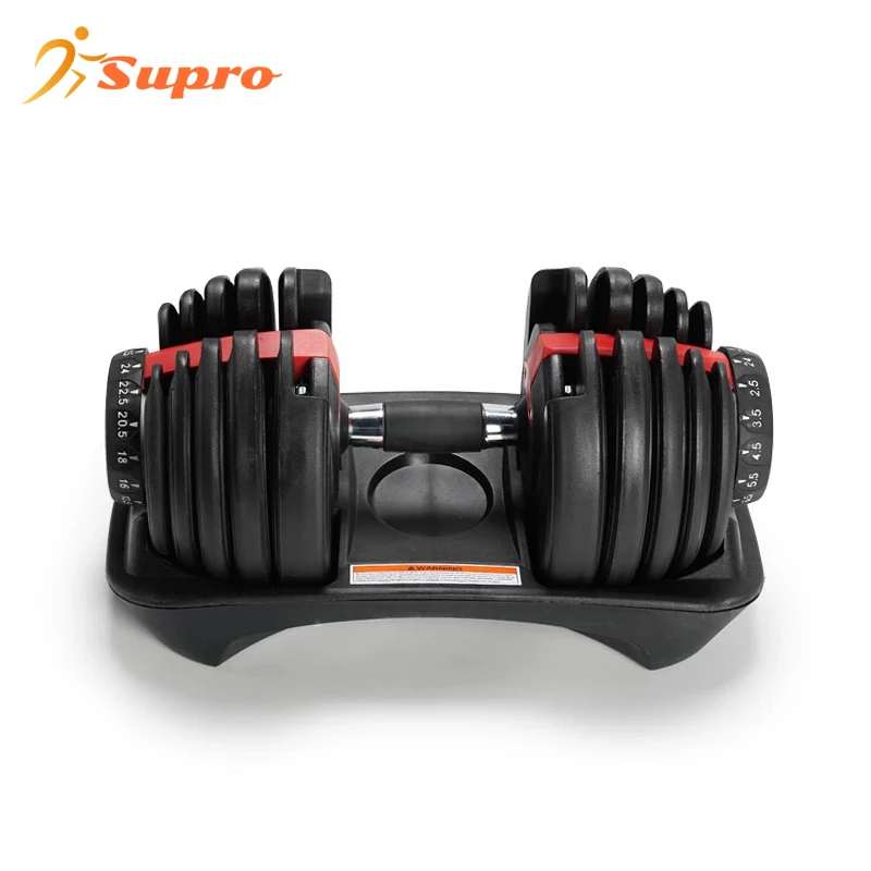Supro Wholesale Custom Adjustable Weights Dumbbells Multi Functional 90LB 40KG Adjustable Dumbbell