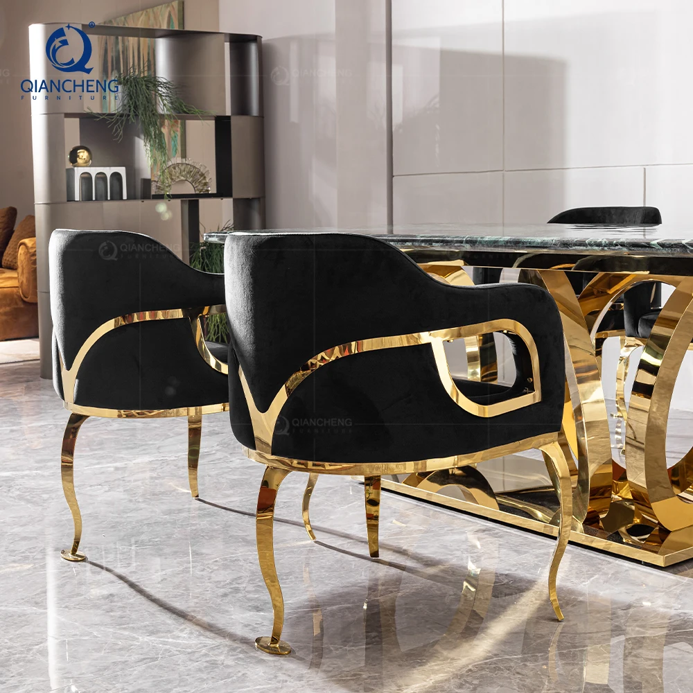 Supplier direct sale creative furniture luxury golden dinning chair louvre furniture china chairs dining foshan