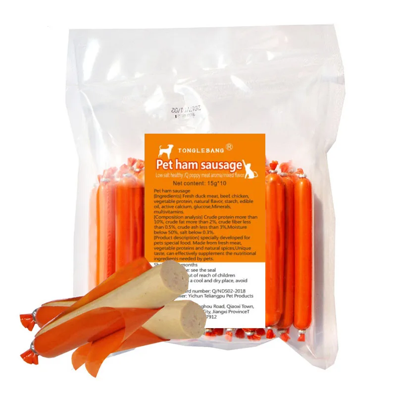 Pet food factory OEM dog treats low price promotion high quality delicious reward training cat and dog pet food beef chicken ham