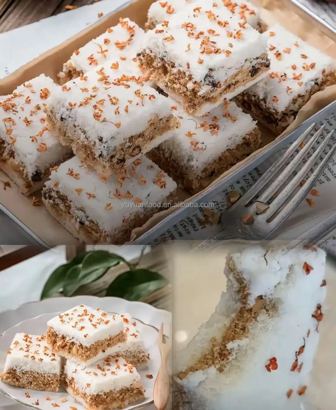 Handmade Traditional Chinese Osmanthus Rice Cake Sweet and Delicious for Restaurants Schools More Frozen Style