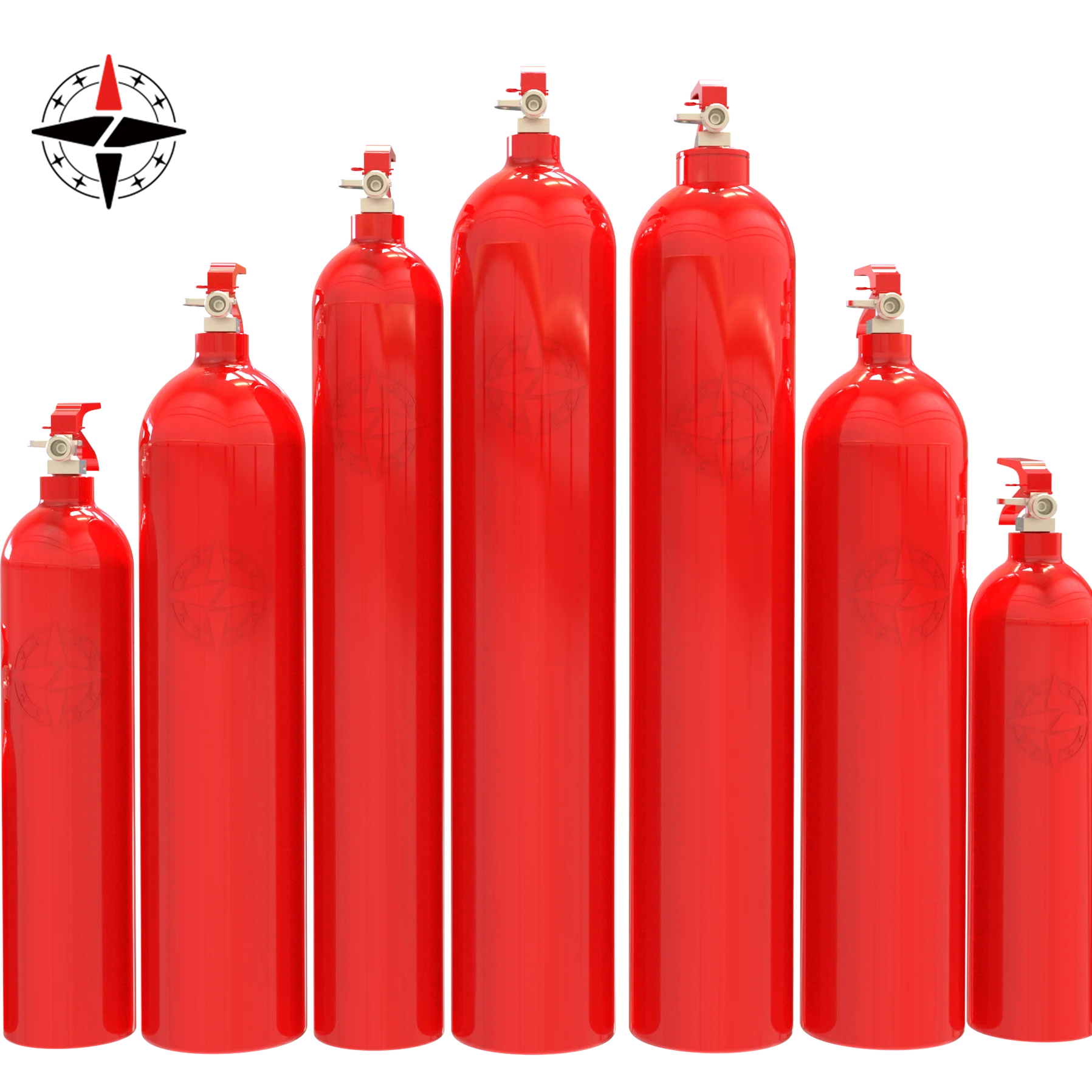 Factory Direct Custom  portable CO2 fire extinguisher aluminum gas cylinder 2kg 5kg 5lb 10lb  PED DOT certified extincteur