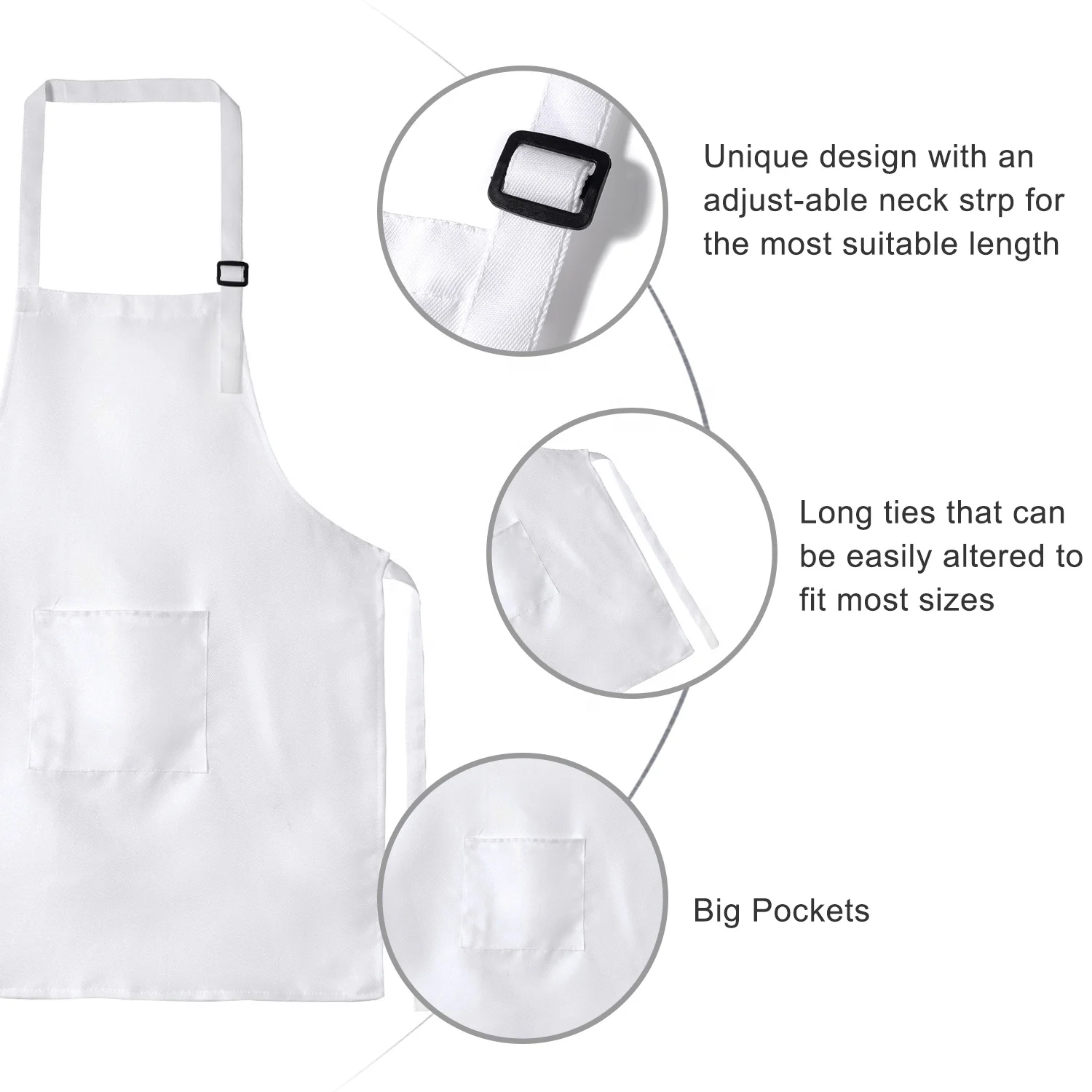 Wholesale Sublimation Kids Apron And Chef Hat Painting Custom Logo Kitchen Kids Apron Set