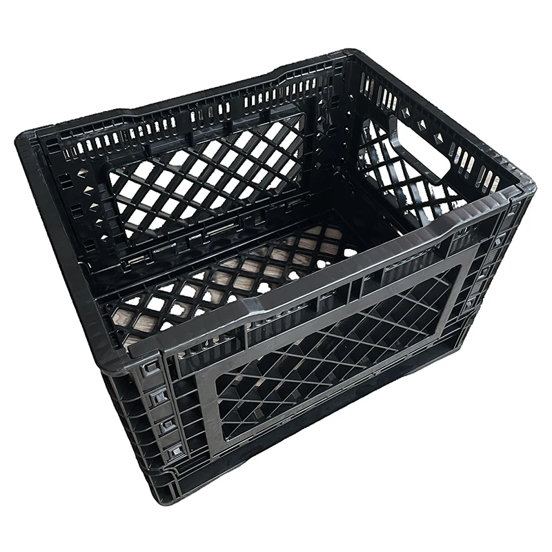 China Manufacture Wholesale Heavy Duty 16 20 24 Quart Folding Foldable Plastic Milk Crate