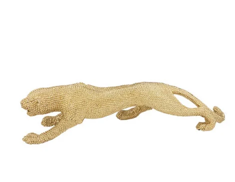  Exquisite polyresin crafts ornaments leopard resin animal statue for