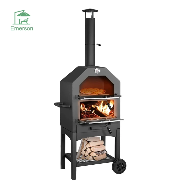 Durable Stainless Steel Pizza Oven Portable Multi-functional 2-layer Pizza Oven Wood Fired Pizza Oven