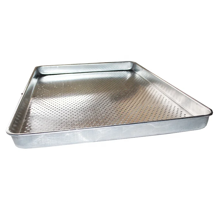 Handmade Aluminum Perforated Half Sheet Pan For Baking Half Size Bakery Sheet Tray Metal Cookware Bakeware