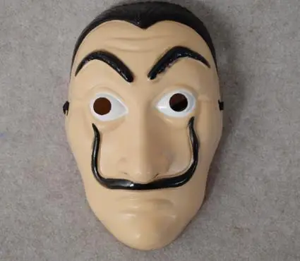 Маска бумажная для мужчин и женщин, бумажный дом, бумажный дом, грабитель дали, карнавал на Хэллоуин, Рождество, дали