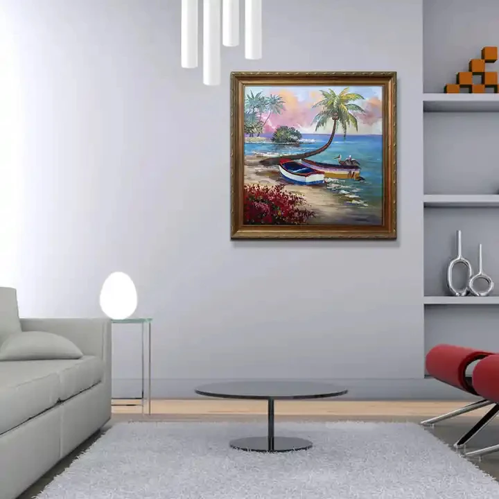 Cuadros landscape handmade acrylic Decorative coconut tree seascape oil painting