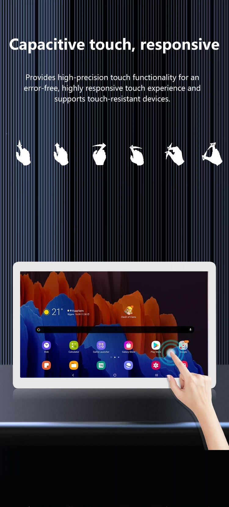 32inch Android 12 Tablet PC with 4GB+32GB Wall Mounted Advertising Display Tablet