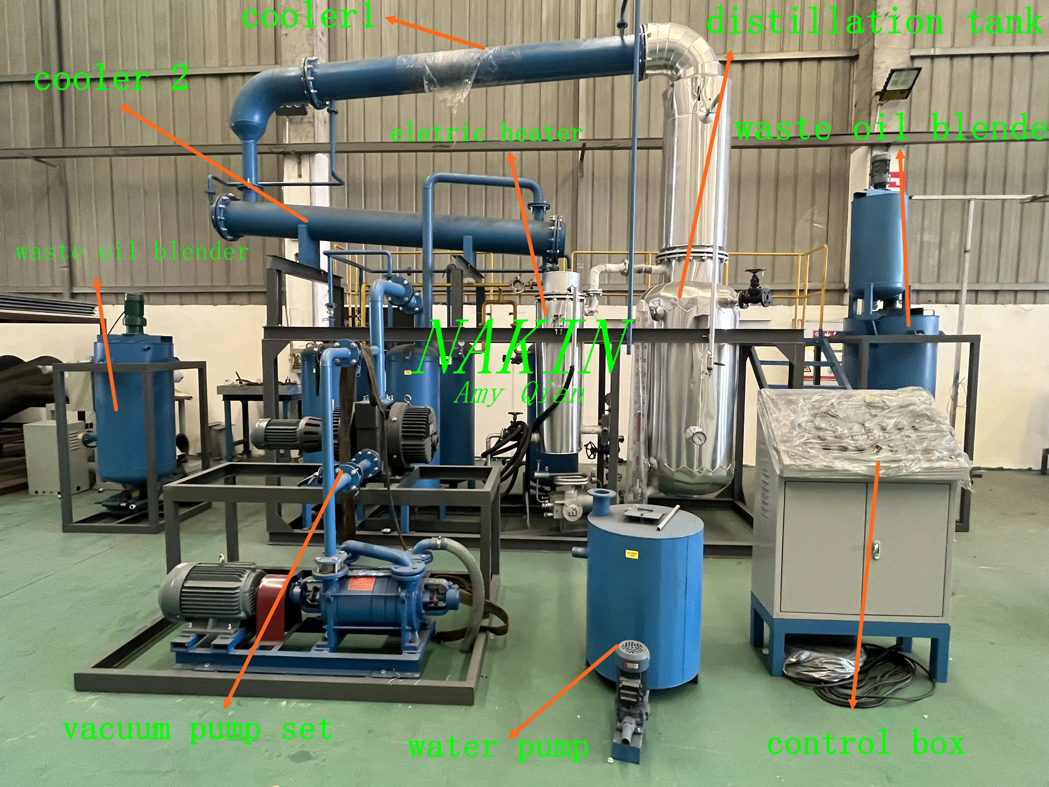 500 литр/день моторного масла очиститель черного машина для переработки