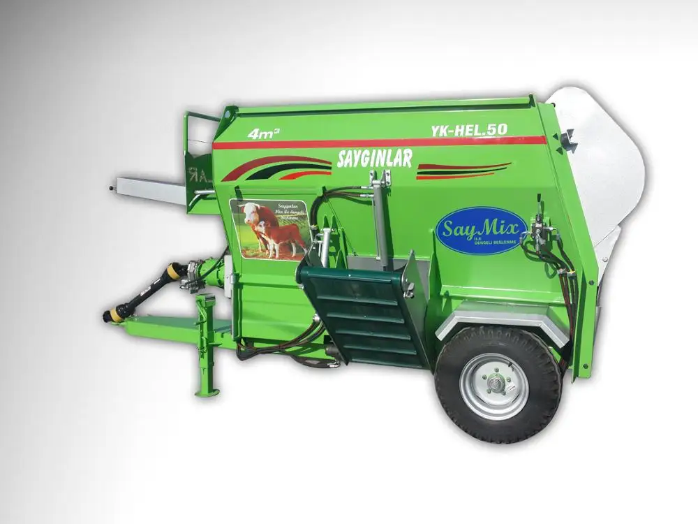 Cow Feed Mixer Horizontal Auger 4m3 Tractor Pto Feed Mixer