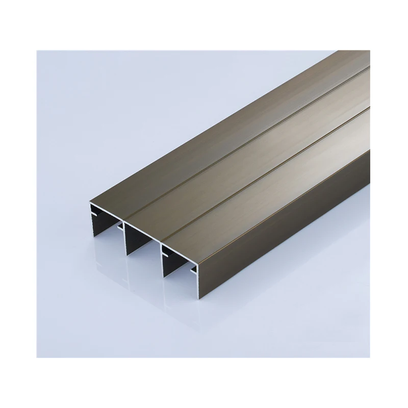 Anodizing Bronze brush matt furniture handle aluminium profile for wardrobe cabinet door turkey aluminum track door