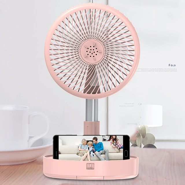 standing desk solar fan charging flexible telescopic bladeless circulator fan